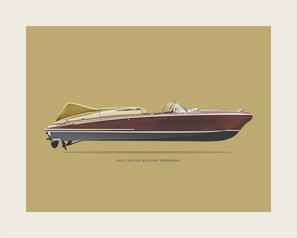 1950s Vintage Limited Edition Speedboat