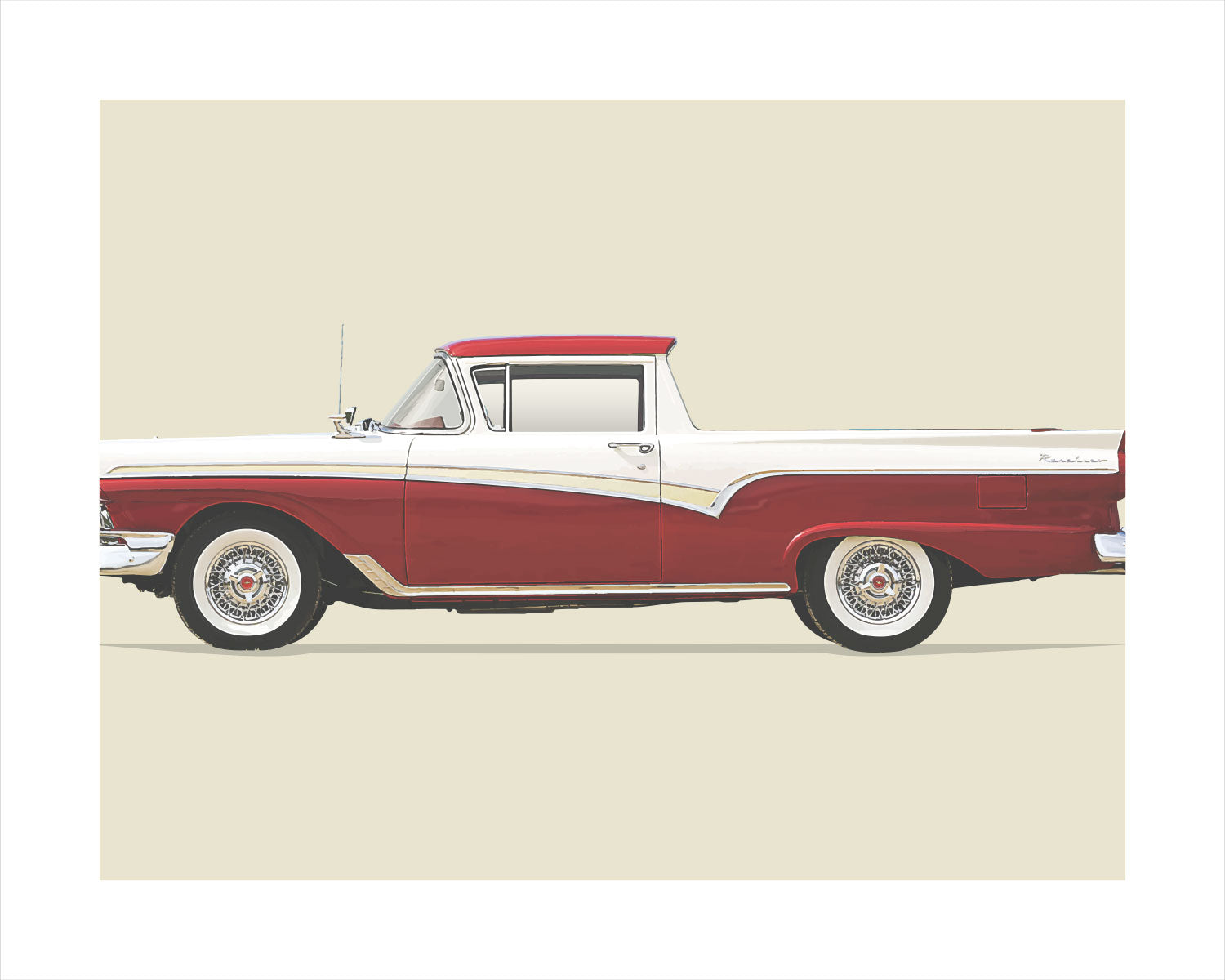 1957 Ford Ranchero Art Print by ManMade Art – ManMade Art Inc.