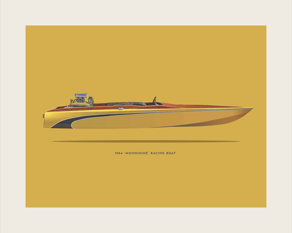 1960s Vintage 'Moonshine' Racing Boat