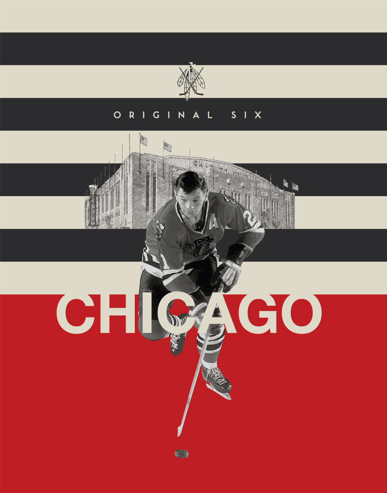 Greeting Card: NHL Original Six-Chicago Black Hawks