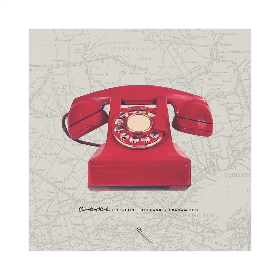 Retro 1950s Telephone: Map Version