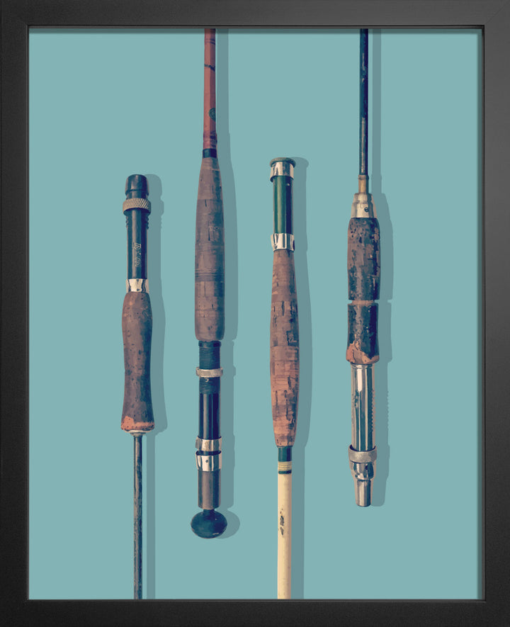 Art Print: Vintage Fishing Rods by ManMade Art – ManMade Art Inc.