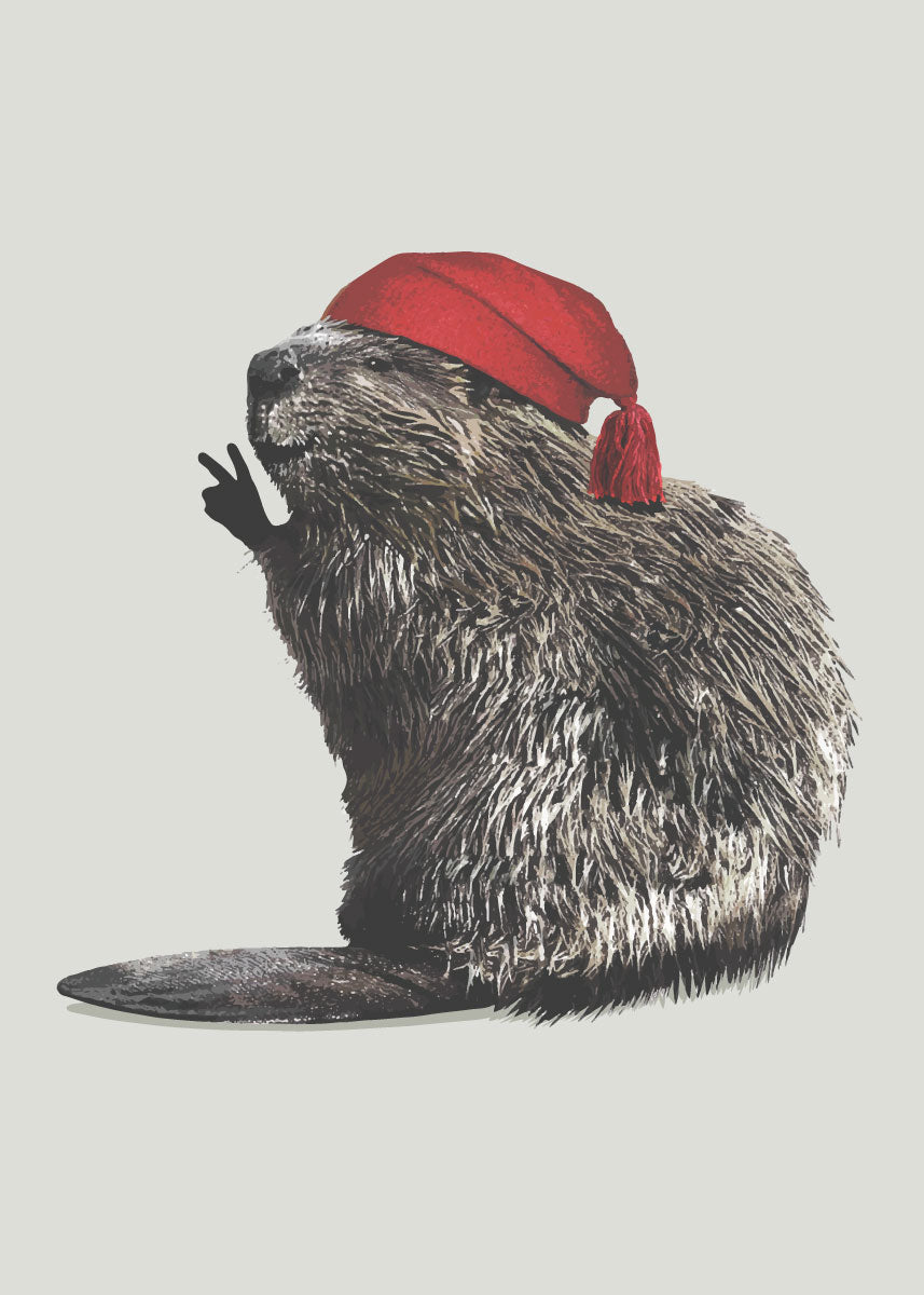 Greeting Card: Voyageur Beaver