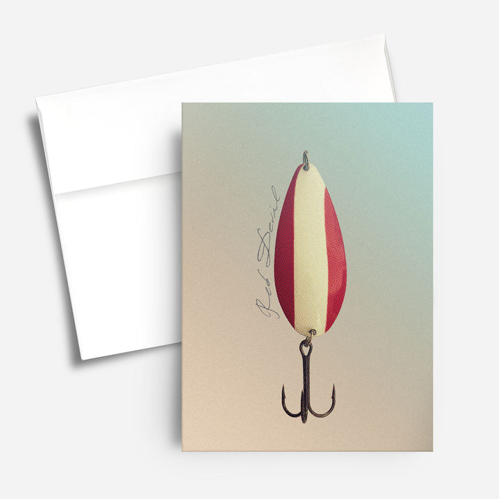 Greeting Card: Red Devil Fishing Lure