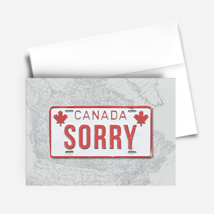 Greeting Card: Sorry Vintage License Plate